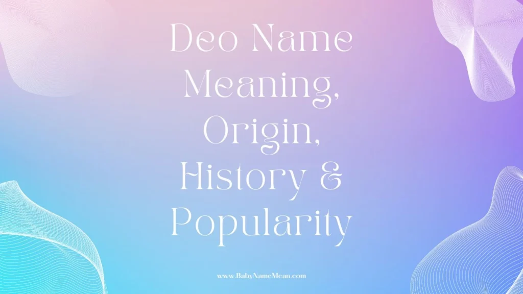 Deo Name Meaning